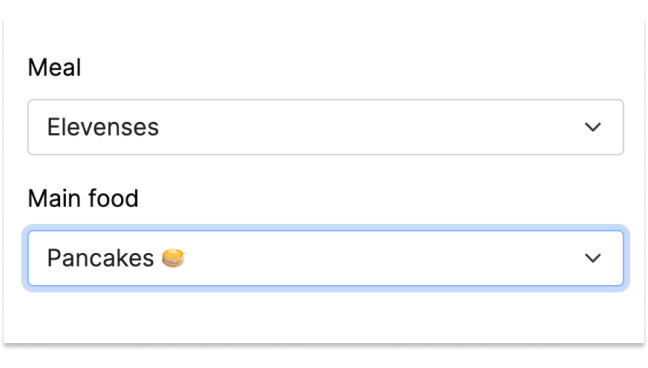 Dependent Form Fields demo preview